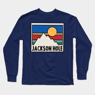 Jackson Hole, Wyoming Decal Long Sleeve T-Shirt